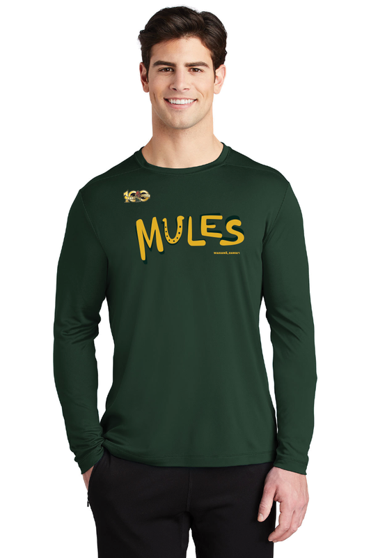 Deep Green Mules UNISEX Dri Fit Long Sleeve